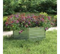 Vidaxl Lit Surélevé De Jardin 129x45 Cm Acier Galvanisé Argenté
