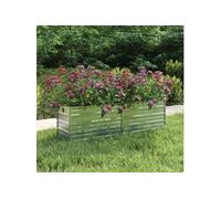 vidaXL Jardinière surélevée en acier galvanisé argenté 160 x 40 x 45 cm
