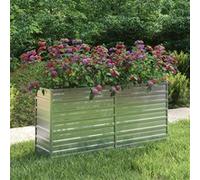 vidaXL Jardinière surélevée en acier galvanisé 160 x 40 x 77 cm Argenté