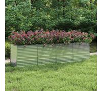 Lit Surélevé de Jardin 160x80x77 cm Acier Galvanisé Argenté Jardinière vidaXL