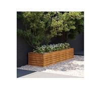 Lit surélevé de jardin 194x50x36 cm acier corten 151976