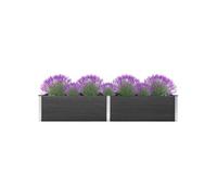 Vidaxl Lit Surélevé De Jardin 200x100x54 Cm Wpc Gris Gris
