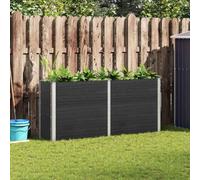 Lit surélevé de jardin 200x50x91 cm WPC Gris, Raised Garden Bed for Vegetables Flowers Herbs, Durable Weather-Resistant Composite Wood Plastic Material, Easy Assembly Modern Design Grey Planter Box