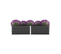 vidaXL Lit surélevé de jardin 250x100x54 cm WPC Gris