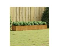 Lit surélevé de jardin 280x80x40 cm acier corten