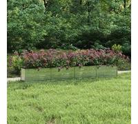 vidaXL Lit surélevé de jardin 320 x 40 x 45 cm – Acier galvanisé argenté