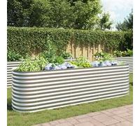 Jardinière - vidaXL - 320x80x81 cm - Acier galvanisé - Argenté - Rectangulaire