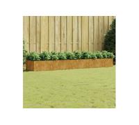 Lit Surélevé de Jardin Jardinière Bac à Fleurs Terrasse Acier Corten vidaXL