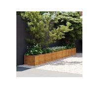 Lit surélevé de jardin 386x50x36 cm acier corten