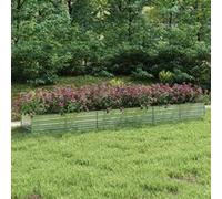 Lit surélevé de jardin 480x80x45 cm Acier galvanisé Argenté Vert G