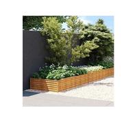 Vidaxl Lit Surélevé De Jardin 579 X 100 X 36 Cm Acier Corten