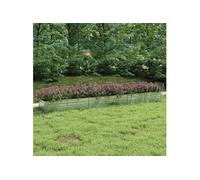 Lit surélevé de jardin 600x80x45 cm Acier galvanisé Argenté