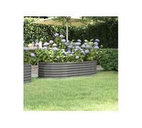 Vidaxl Jardinière De Jardin Acier Enduit De Poudre 152x80x36 Cm Gris