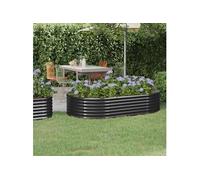 Lit surélevé de jardin Acier enduit de poudre Anthracite