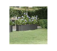 Vidaxl Jardinière Acier Enduit De Poudre 152x40x36 Cm Anthracite