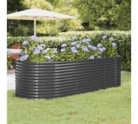 Vidaxl Jardinière Acier Enduit De Poudre 249x100x68 Cm Anthracite