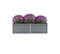 vidaXL Lit surélevé de jardin Acier galvanisé 160x40x45 cm Gris