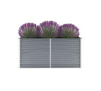 vidaXL Lit surélevé de jardin Acier galvanisé 160x40x77 cm Gris