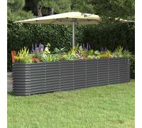Vidaxl Jardinière Acier Enduit De Poudre 332x40x36 Cm Anthracite