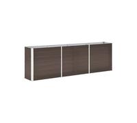 vidaXL Jardinière en acier galvanisé 240 x 40 x 77 cm Marron