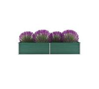 vidaXL Lit surélevé de jardin en acier galvanisé 240 x 80 x 45 cm Vert