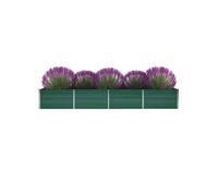Lit surélevé de jardin Acier galvanisé 320x80x45 cm Vert Vert G