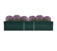 Lit Surélevé De Jardin Acier Galvanisé 400x80x45 Cm Vert Vert
