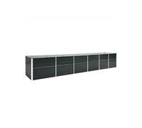 vidaXL Lit surélevé de jardin Acier galvanisé 480x80x77 cm Anthracite