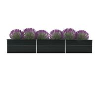 Lit Surélevé De Jardin Acier Galvanisé 480x80x77 Cm Anthracite