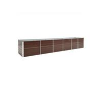 Lit surélevé de jardin Acier galvanisé 480x80x77 cm Marron
