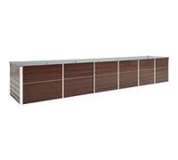 Lit surélevé de jardin Acier galvanisé 480x80x77 cm Marron