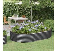 Vidaxl Jardinière Acier Enduit De Poudre 100x100x36 Cm Anthracite