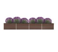 vidaXL Lit surélevé de jardin Acier galvanisé 600x80x45 cm Marron