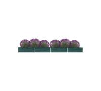 Lit surélevé de jardin Acier galvanisé 600x80x45 cm Vert 47073