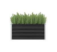 vidaXL Bac de jardin en acier galvanisé DIY 45733 100x40x45 cm Anthracite, fond ouvert