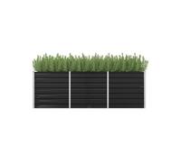 vidaXL Lit surélevé de jardin Anthracite 240x80x77 cm Acier galvanisé 45726