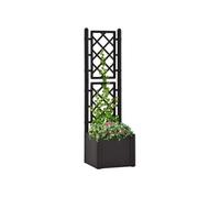 vidaXL Lit surélevé de jardin avec treillis et système d'arrosage – Jardinière Anthracite