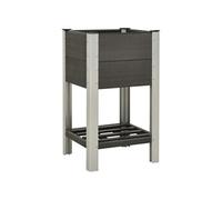 Vidaxl Lit Surélevé De Jardin Avec Étagère 50x50x90 Cm Wpc Gris Gris