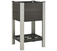 Lit surélevé de jardin avec étagère Gris 200x50x75 cm WPC jardinière vidaXL