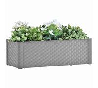 Lit surélevé de jardin avec système d'arrosage Gris 100x43x33cm