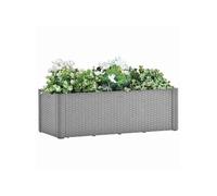 Lit surélevé de jardin avec système d'arrosage Gris 100x43x33cm