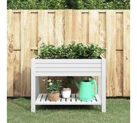 Lit surélevé de jardin blanc 110x45x79 cm polypropylène jardinière vidaXL