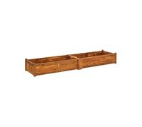 Lit surélevé de jardin Bois d acacia 200x50x25 cm