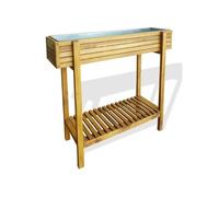 Vidaxl Lit Surélevé De Jardin Bois Massif D'acacia Et Zinc
