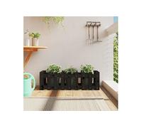 vidaXL Lit surélevé de jardin design de clôture 100x30x30cm pin massif 832474 Multicolore G