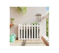 vidaXL Lit surélevé de jardin design de clôture 100x50x70cm pin massif 832483 Blanc G