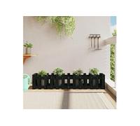 Lit surélevé de jardin design de clôture 150x30x30cm pin massif 832489