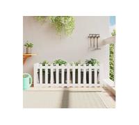 Lit surélevé de jardin design de clôture 150x50x50cm pin massif 832493