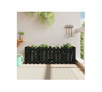 Lit surélevé de jardin design de clôture 150x50x50cm pin massif 832494