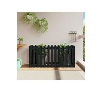 Lit surélevé de jardin design de clôture 150x50x70cm pin massif832499